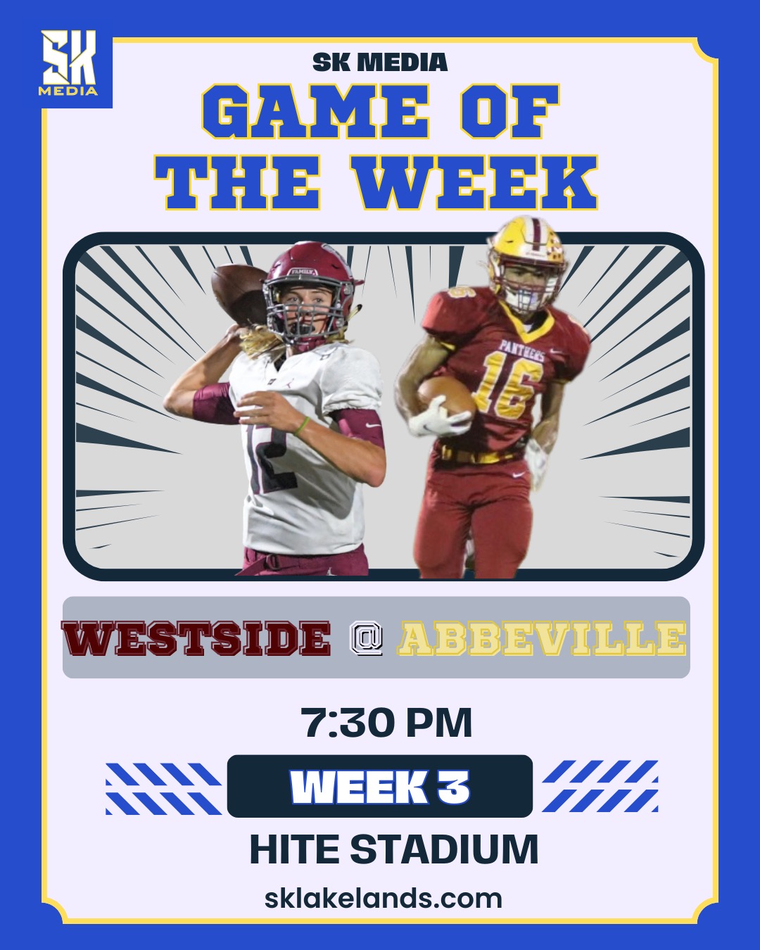 Week 3 Game of the Week: Abbeville vs. Westside - SK Media Lakelands